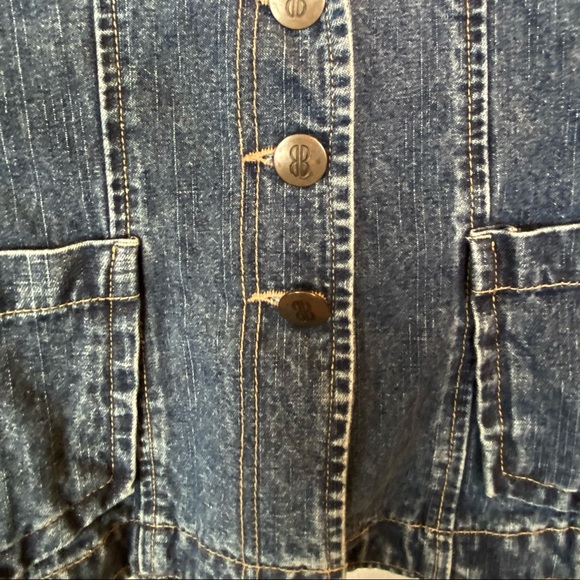 Bill Blass Jean Button Front Jacket - Picture 5 of 9